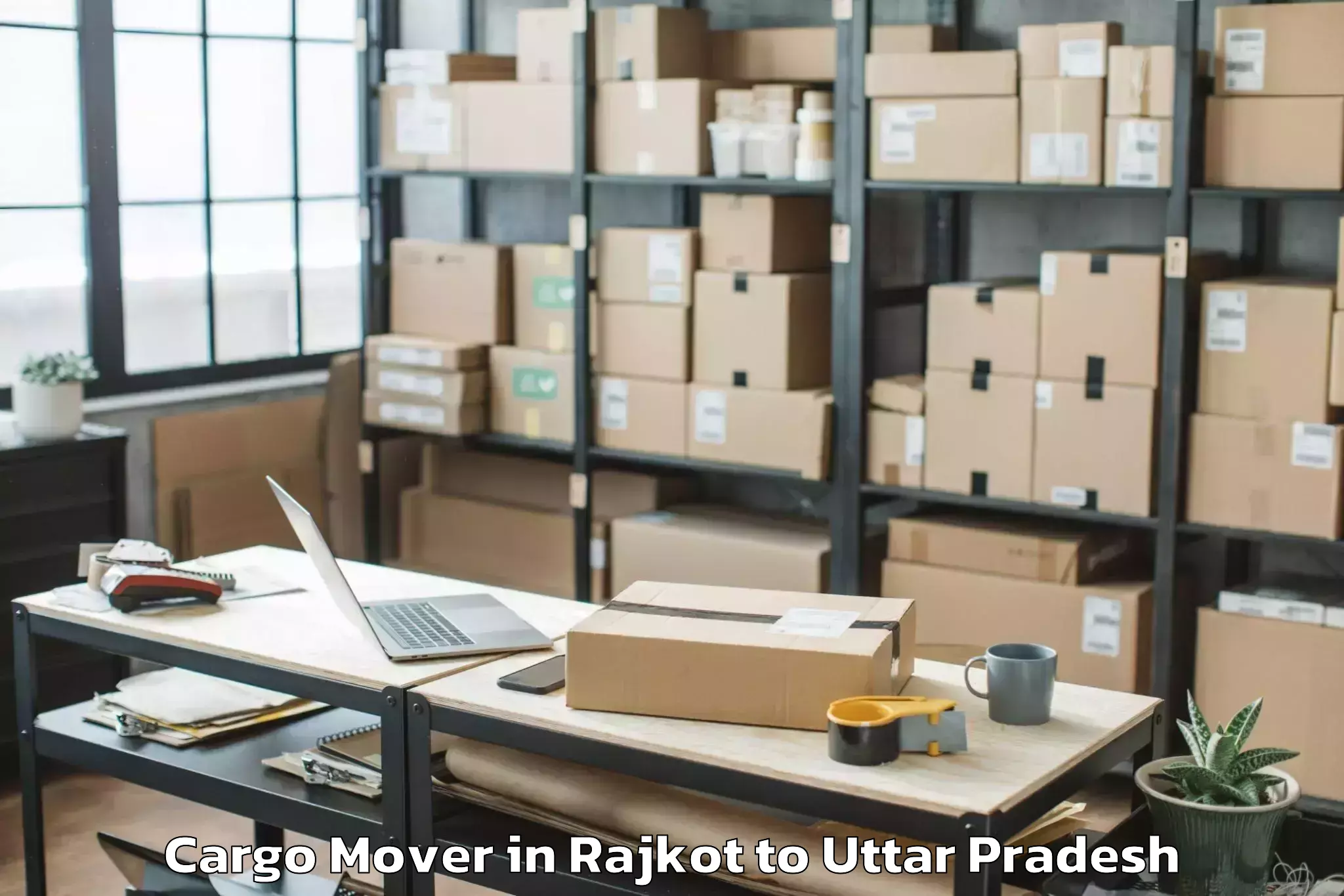 Book Rajkot to Padrauna Cargo Mover